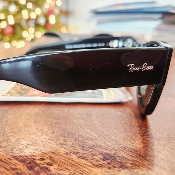 Ray-Ban Mega Wayfarer RB0840S 901/31 Black with G15 Lens Sunglasses NEW - Picture 4 of 10